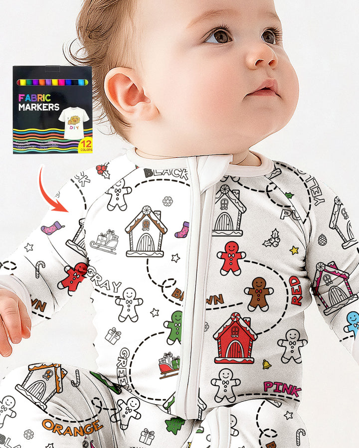 Colorable Matching Color Gingerbread Bamboo Convertible Zippy