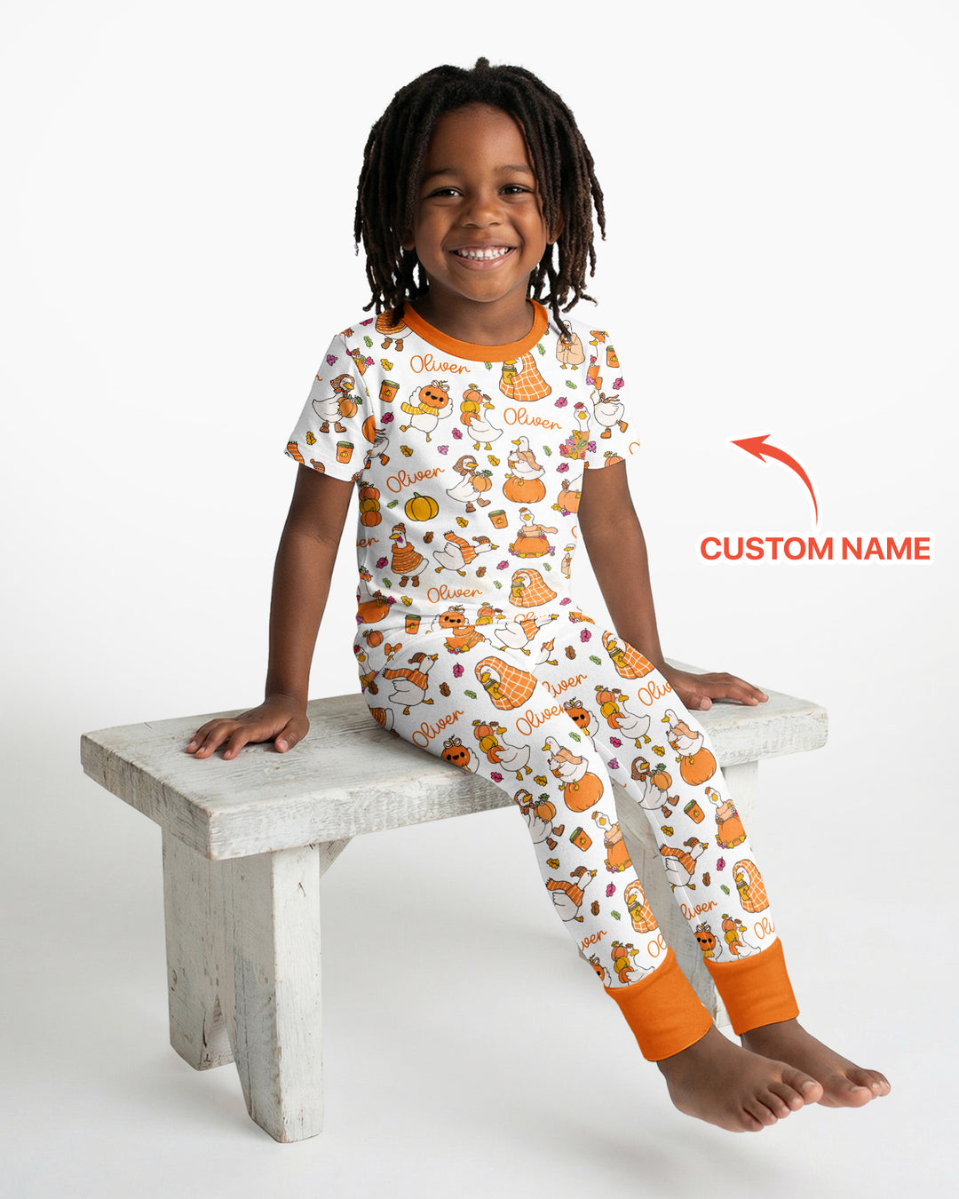 Fall Silly Goose Bamboo Two Piece Short Sleeve Pajama Set
