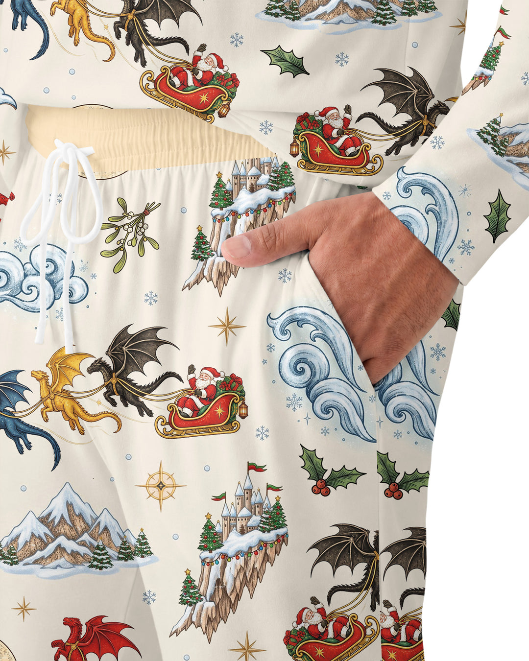 Fourth Wing Christmas Bamboo Men's Pajama Set