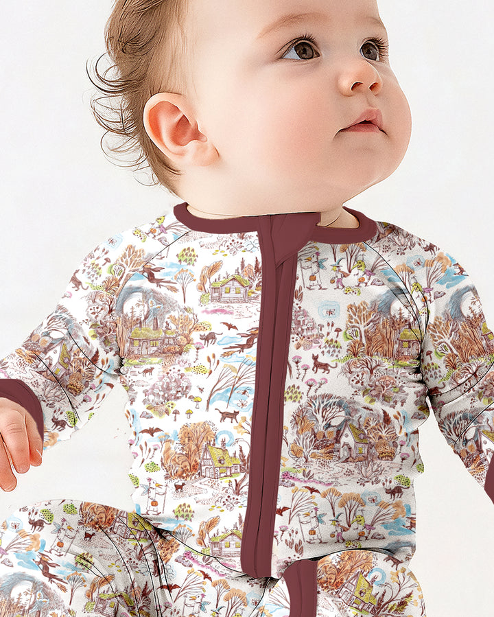 Whimsical Halloween Village Bamboo Convertible Zippy