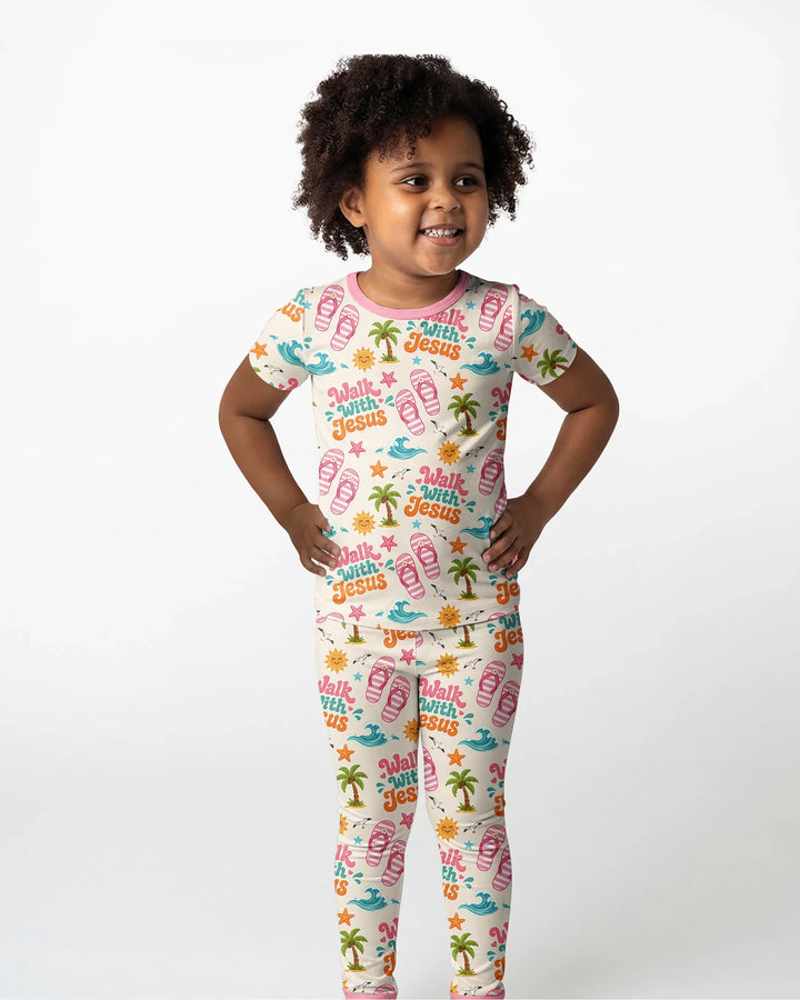 Zweiteiliges, kurzärmliges Pyjama-Set mit Marienkäfern