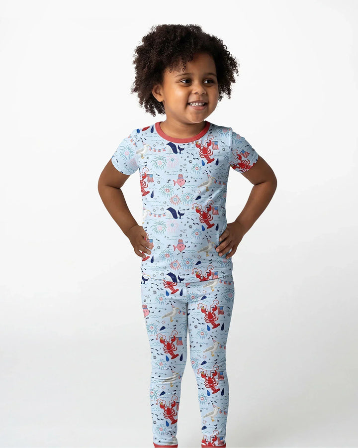 Zweiteiliges, kurzärmliges Pyjama-Set mit Marienkäfern