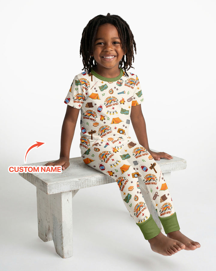 Zweiteiliges, kurzärmliges Pyjama-Set mit Marienkäfern
