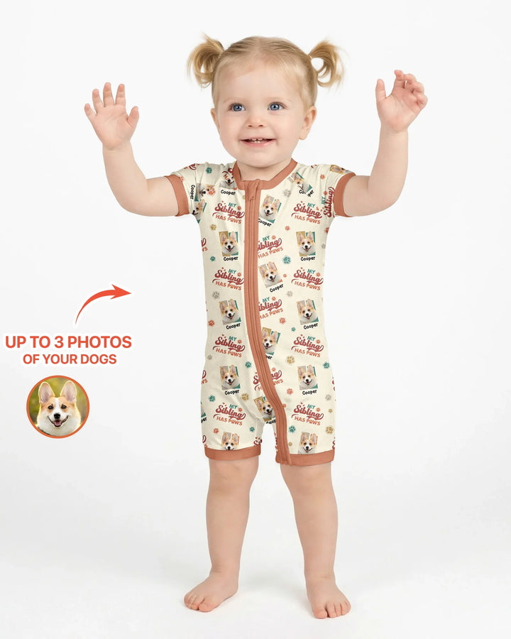 Custom Dog Photos "My Siblings Have Paws" Bamboo Shorty Zippy