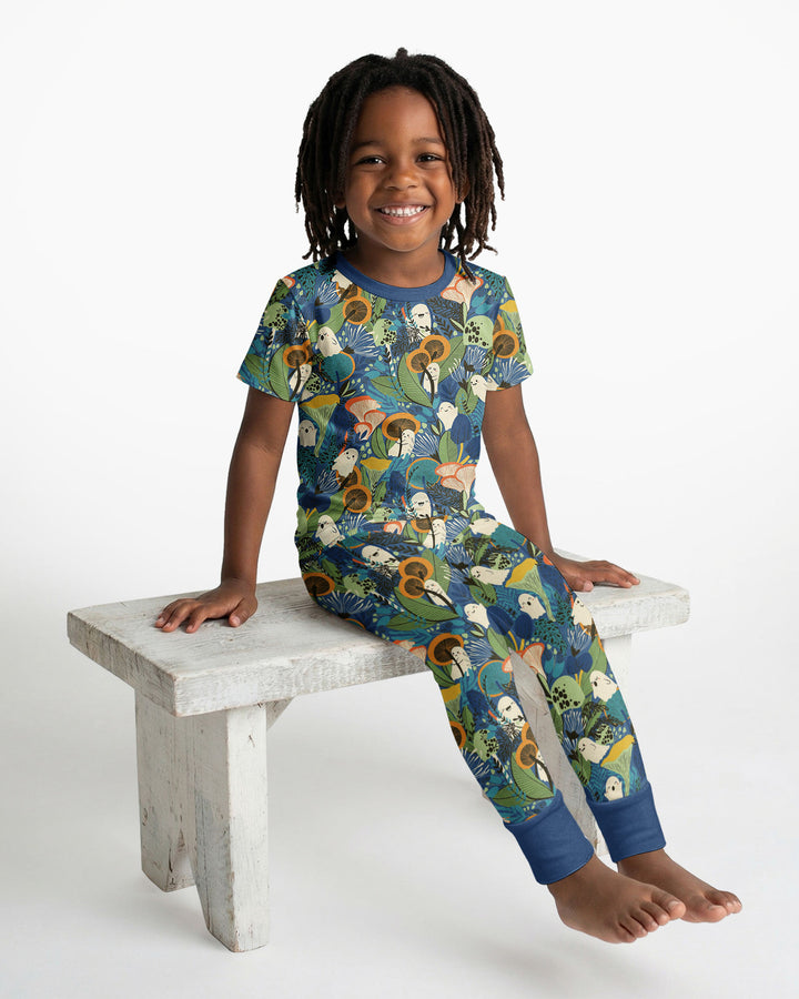 Ghost Forest Bamboo Two Piece Short Sleeve Pajama Set