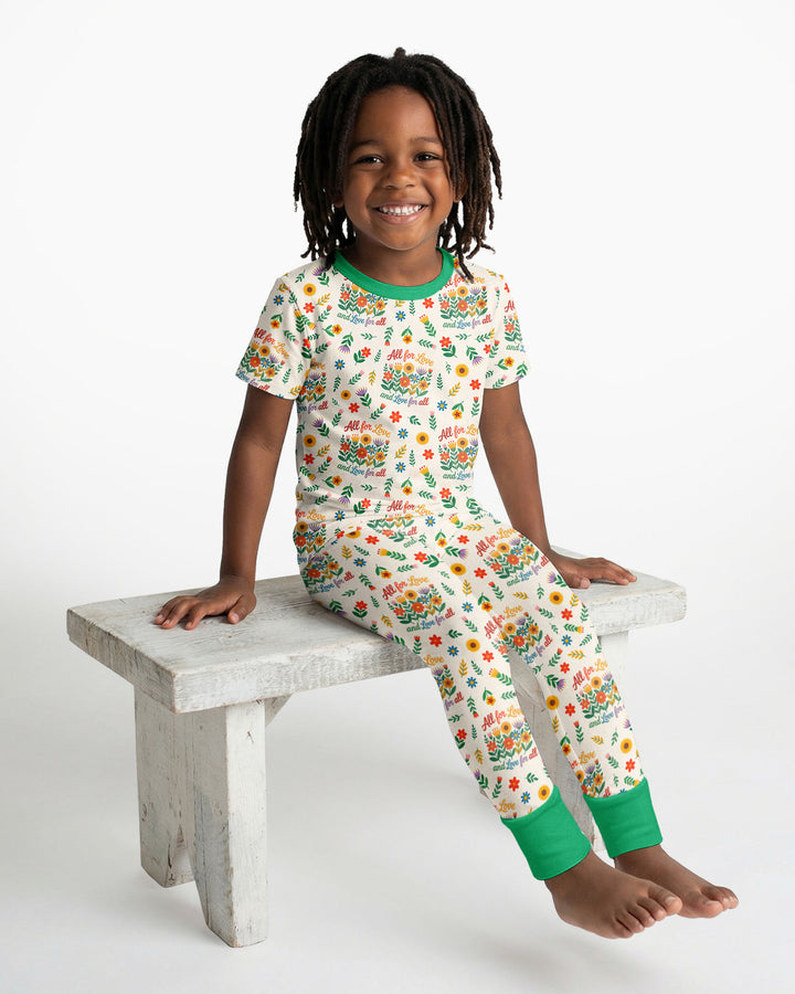 Zweiteiliges, kurzärmliges Pyjama-Set mit Marienkäfern