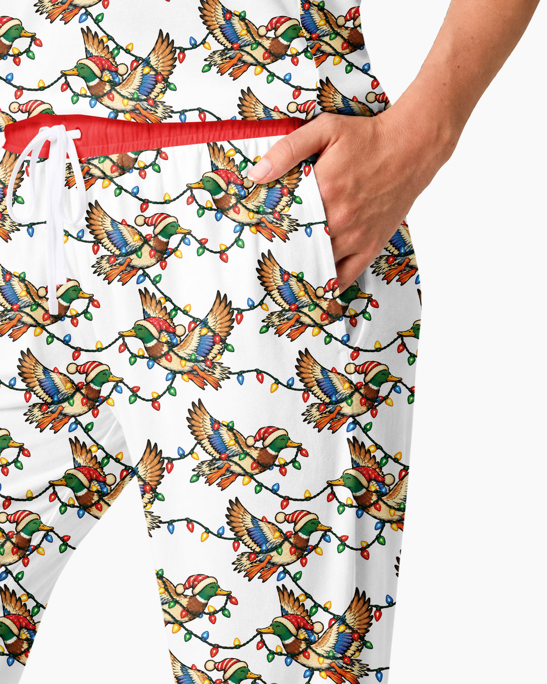 Preppy Christmas Mallard Duck Bamboo Women Pajama Set
