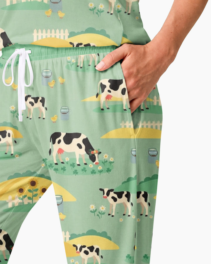 Pasture Sunlit Waltz Bamboo Women Pajama Set