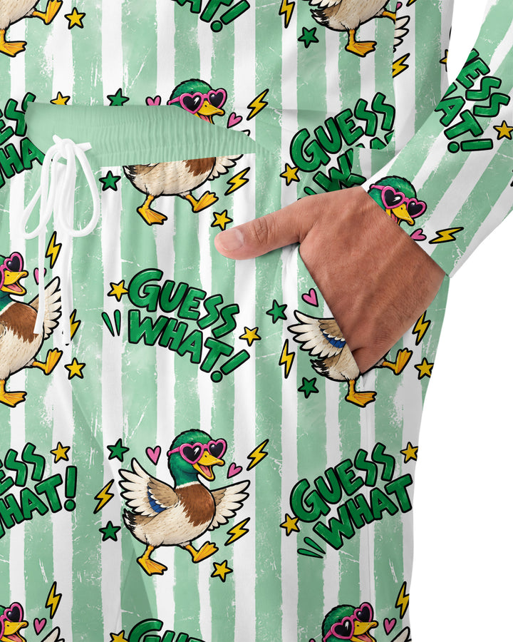 Guess What Mallard Butt Bamboo Men's Pajama Set