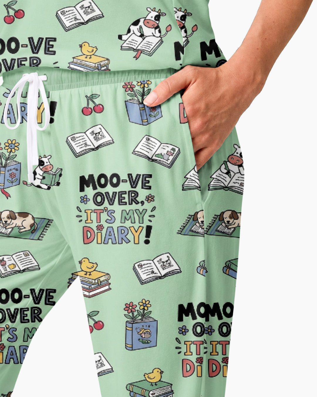 Moove Over Its My Diary Bamboo Women Pajama Set