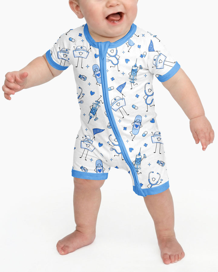 Cute Nurse Crew Bamboo Shorty Zippy