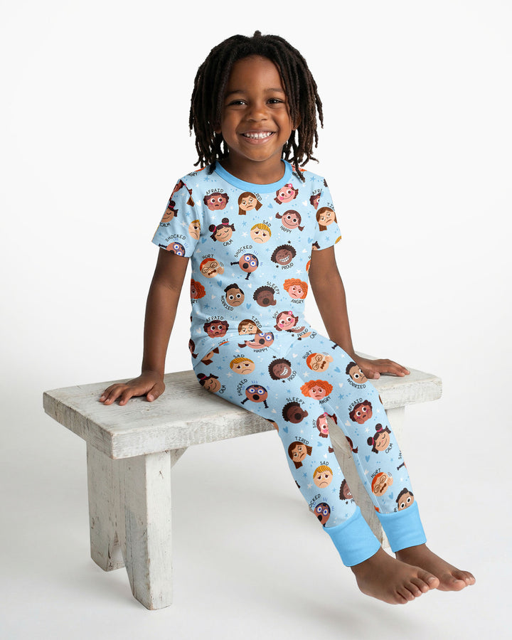 Zweiteiliges, kurzärmliges Pyjama-Set mit Marienkäfern