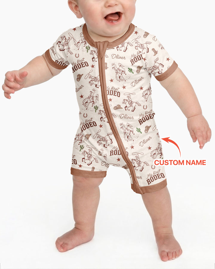 Plantilla PERSONALIZADA de Bambú Pijama Corto con Cremallera