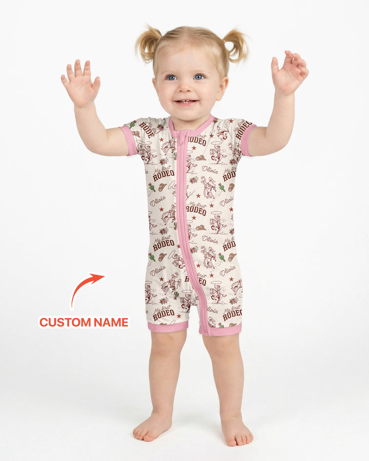 Plantilla PERSONALIZADA de Bambú Pijama Corto con Cremallera