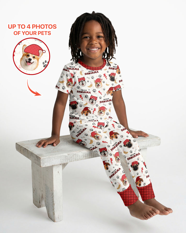 Custom Pet Photo This Is My Pawjama Bamboo Two Piece Short Sleeve Pajama Set