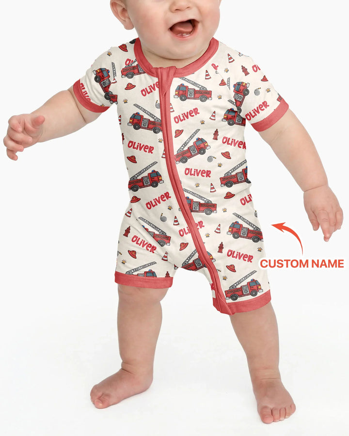 Custom Name Future Firefighters Bamboo Shorty Zippy