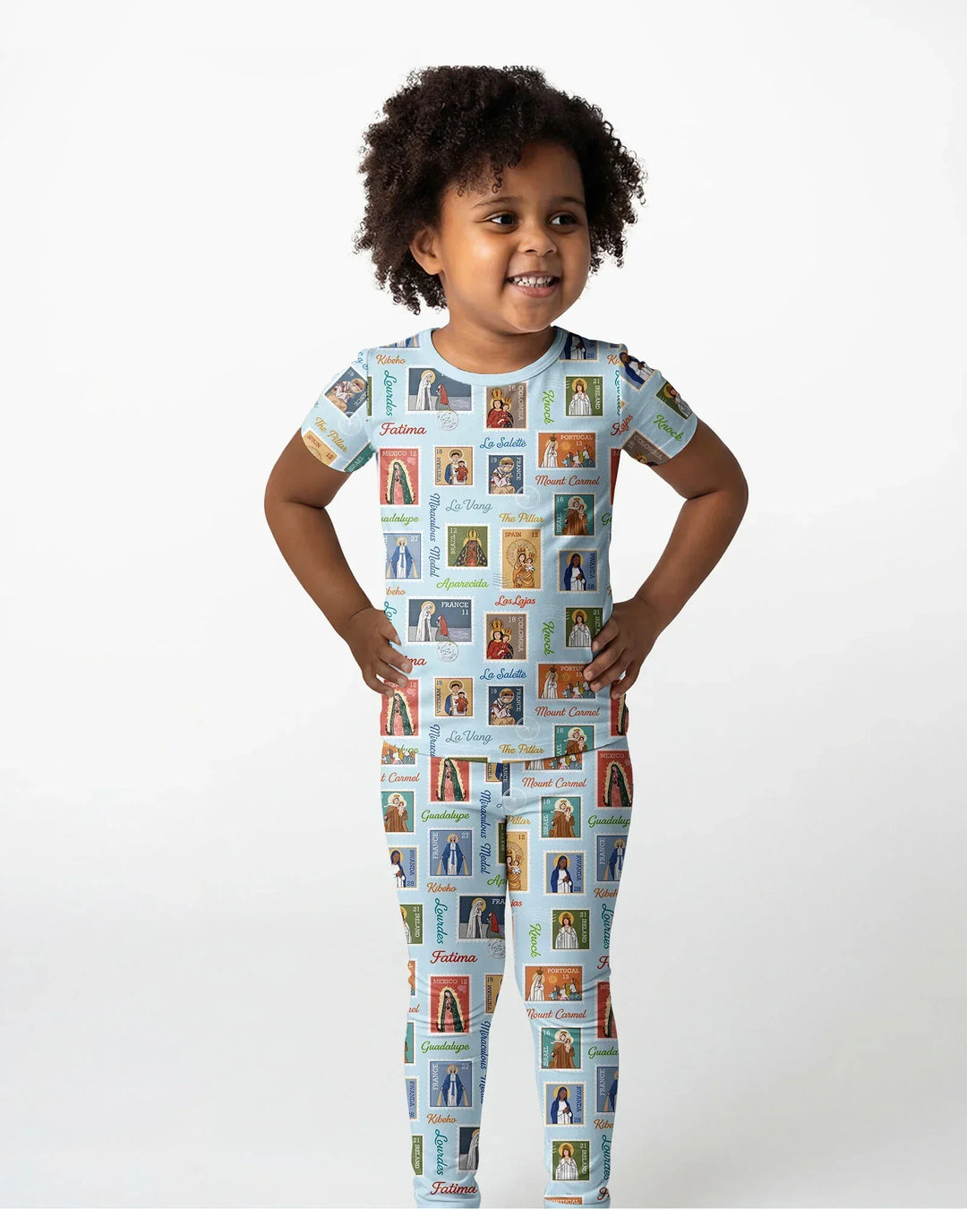 Our Lady, Around the World Bamboo Two Piece Short Sleeve Pajama Set