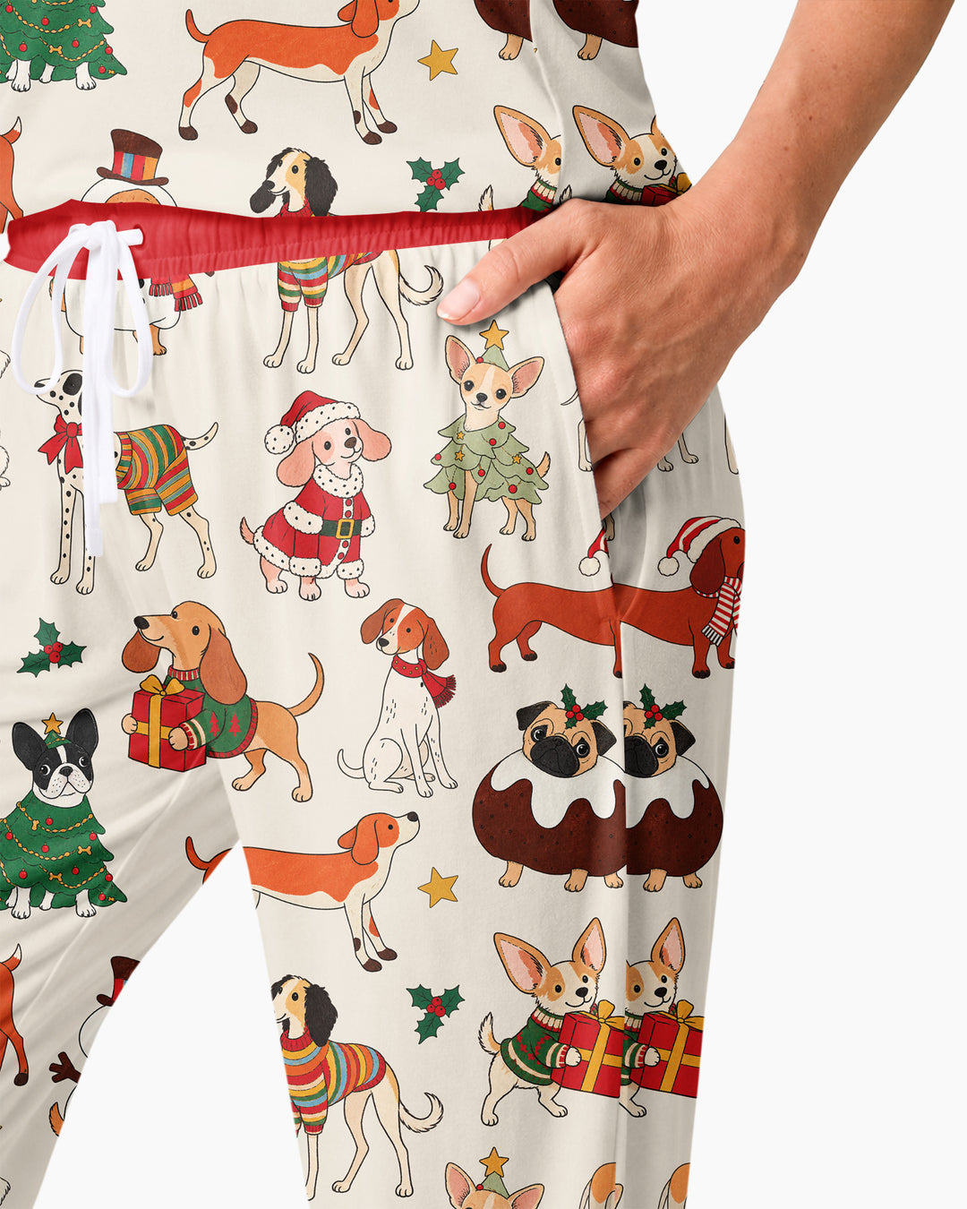 Santa Paws Parade Bamboo Women Pajama Set