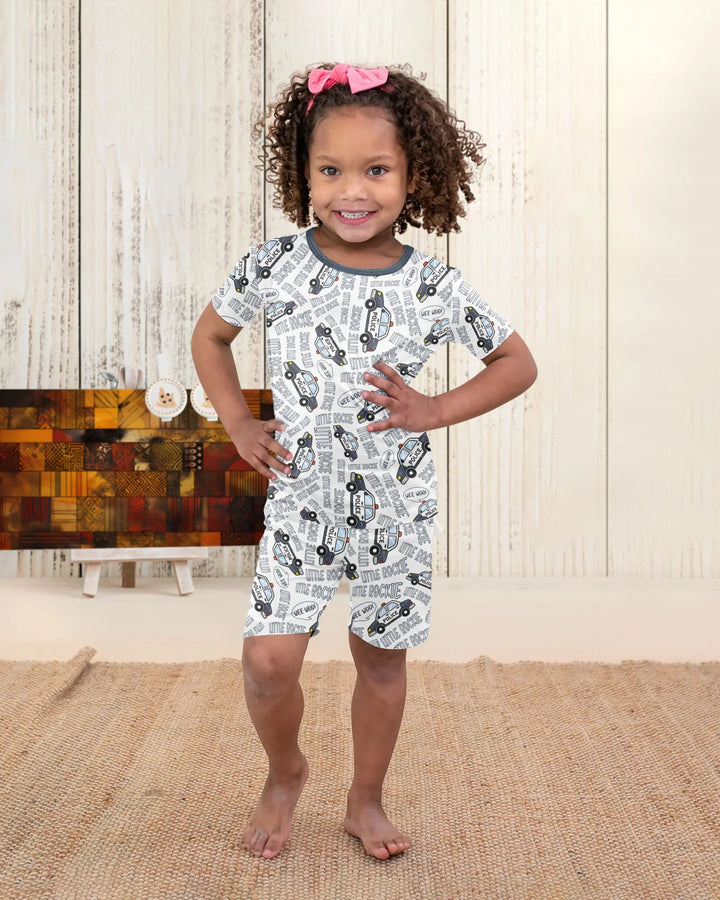 Little Rookie Bamboo Two Piece Short Sleeve Shorts Pajama Set