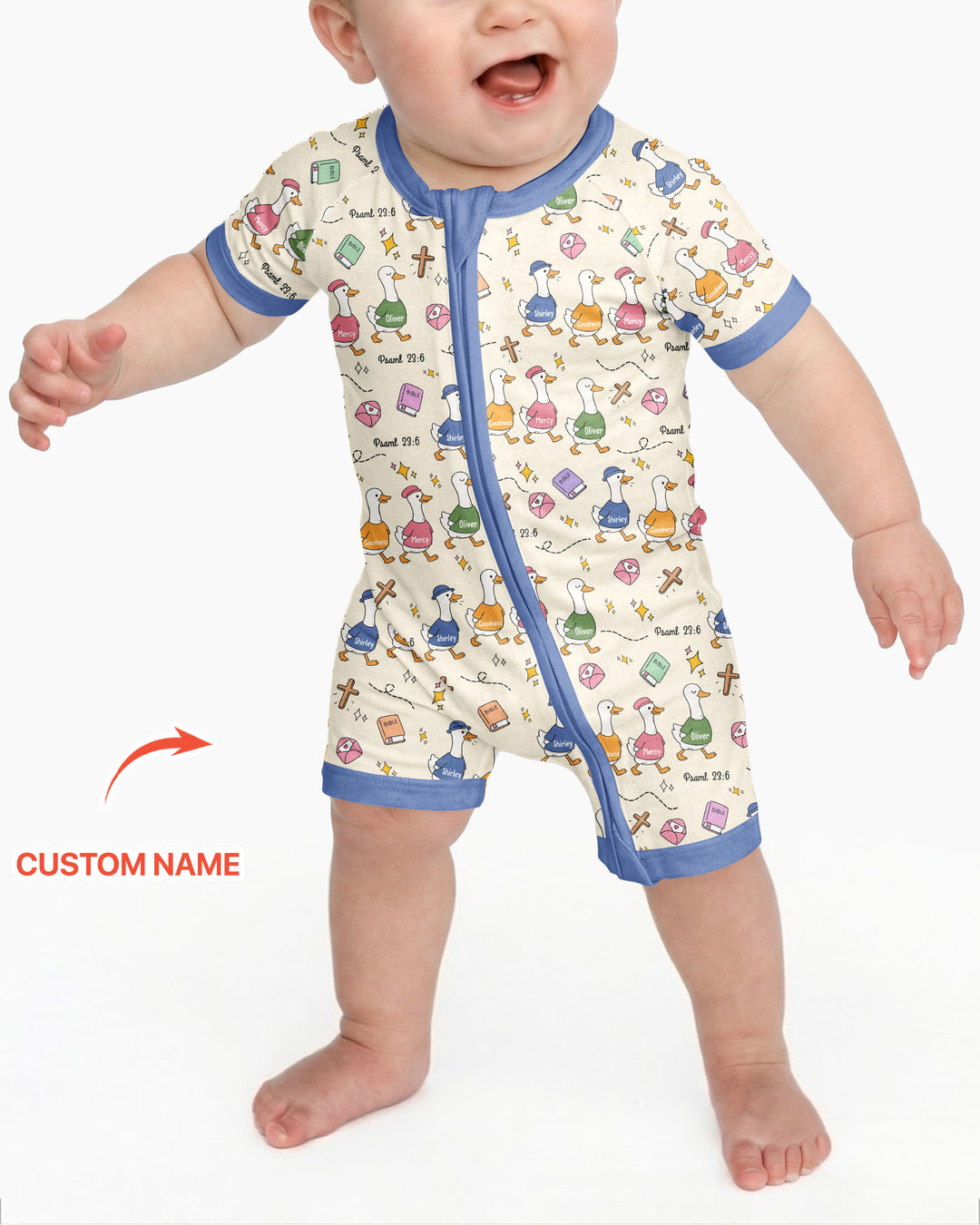 Psalm 23:6 Matching Family Bamboo Shorty Zippy