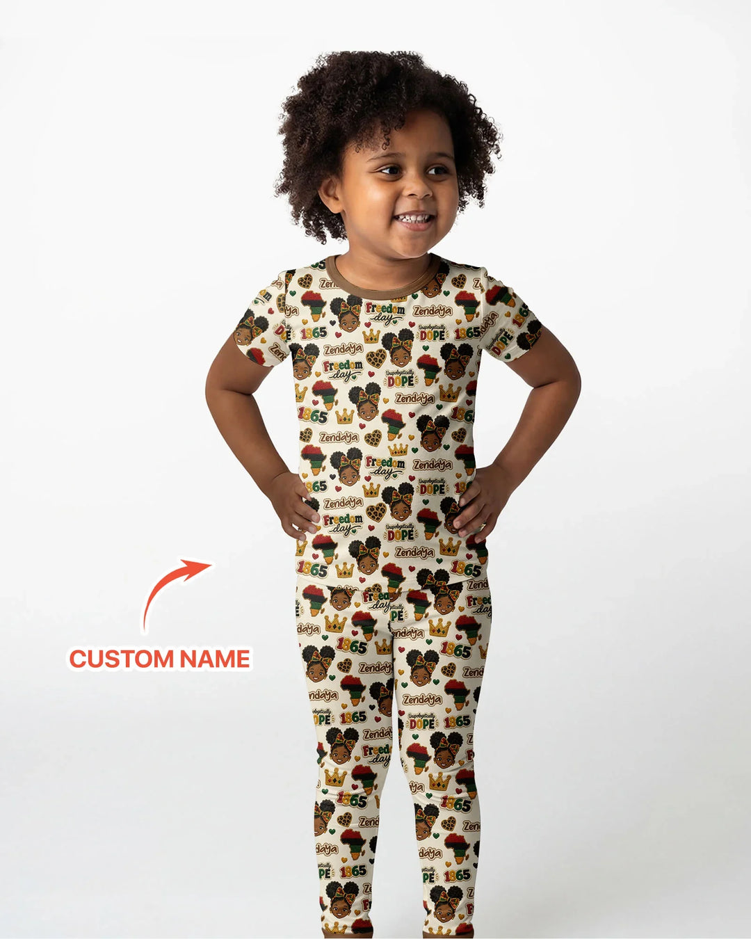 Conjunto de pijama de dos piezas de bambú de manga corta, plantilla personalizada
