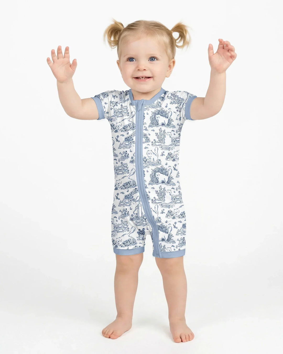 Toile Cats Bamboo Shorty Zippy