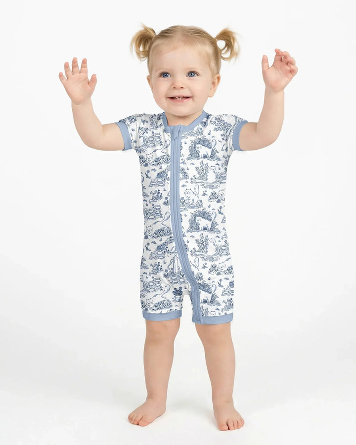 Toile Cats Bamboo Shorty Zippy