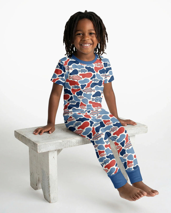 Zweiteiliges, kurzärmliges Pyjama-Set mit Marienkäfern