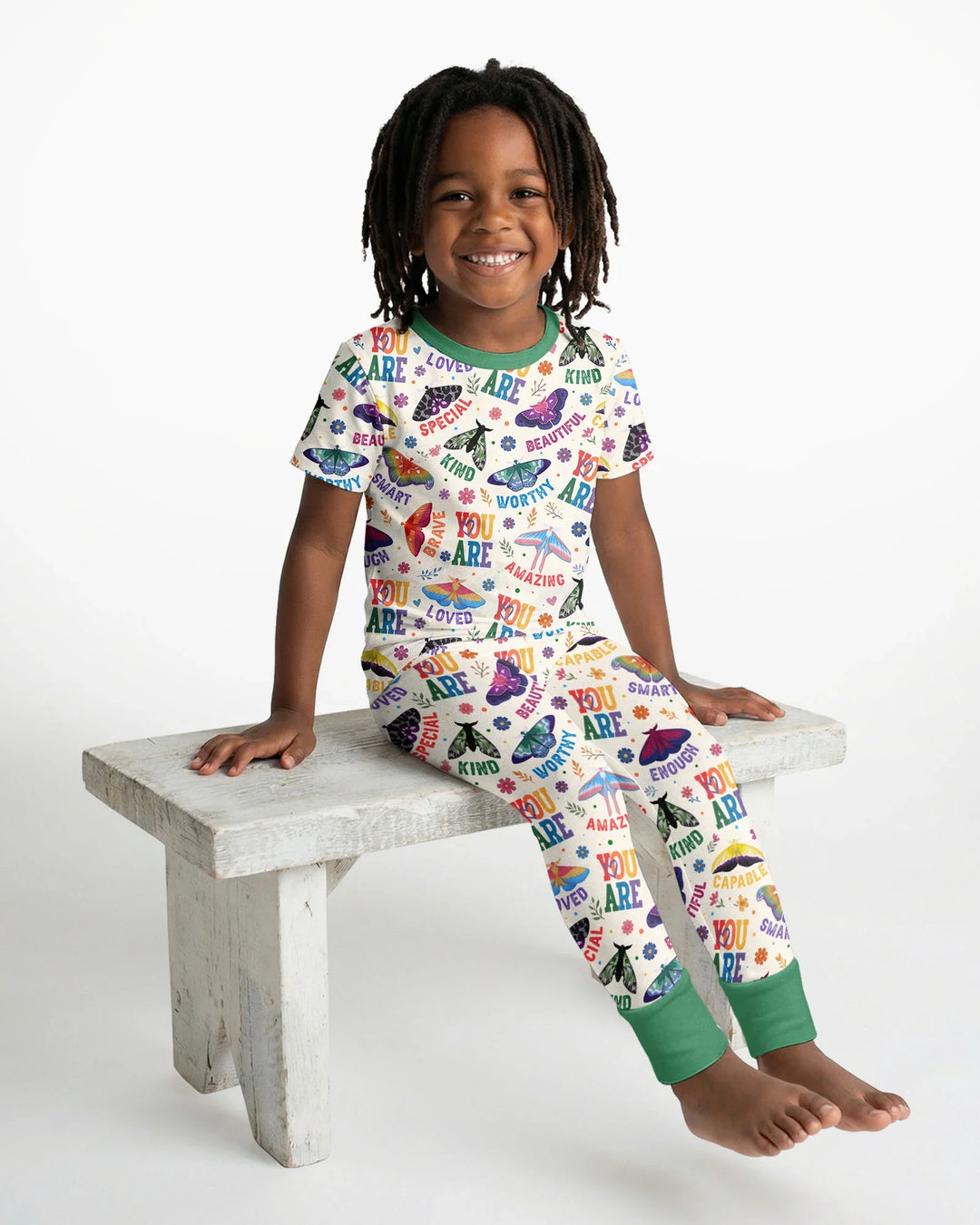 Zweiteiliges, kurzärmliges Pyjama-Set mit Marienkäfern