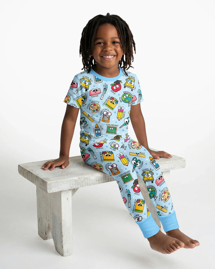 Zweiteiliges, kurzärmliges Pyjama-Set mit Marienkäfern