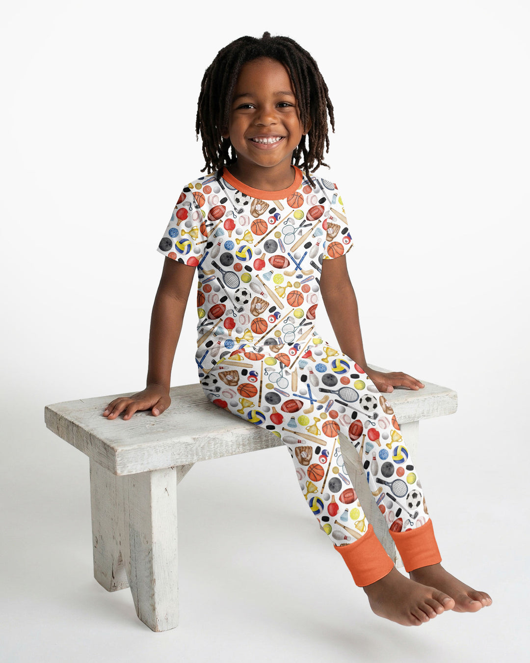 So Much Fun with Sports Bamboo Two Piece Short Sleeve Pajama Set