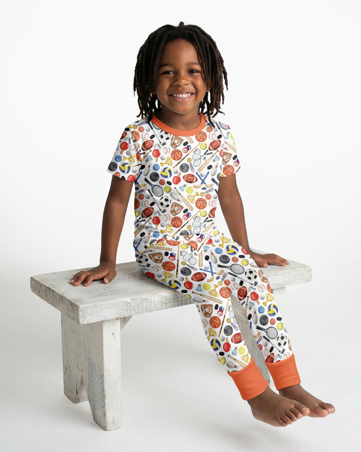So Much Fun with Sports Bamboo Two Piece Short Sleeve Pajama Set