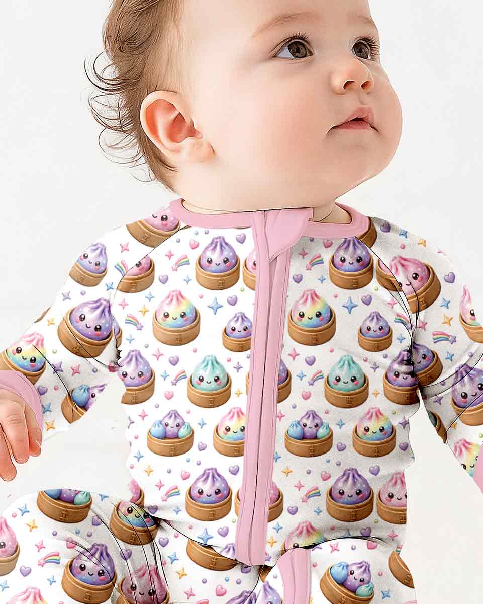 Cute Glitter Dumpling Bamboo Convertible Zippy