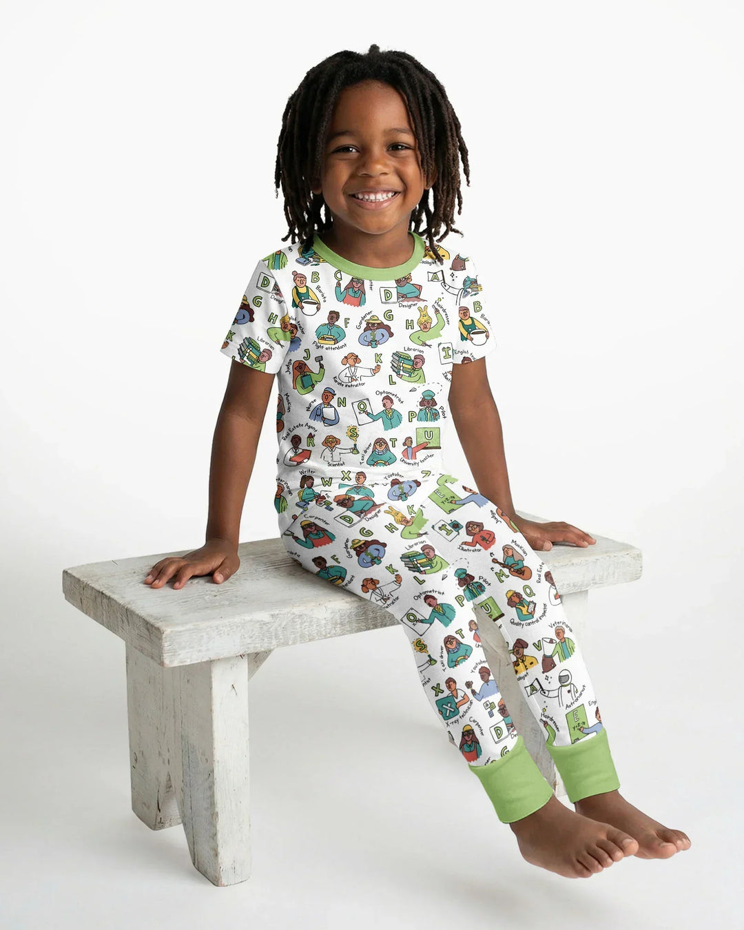 Conjunto de pijama de dos piezas de manga corta de bambú