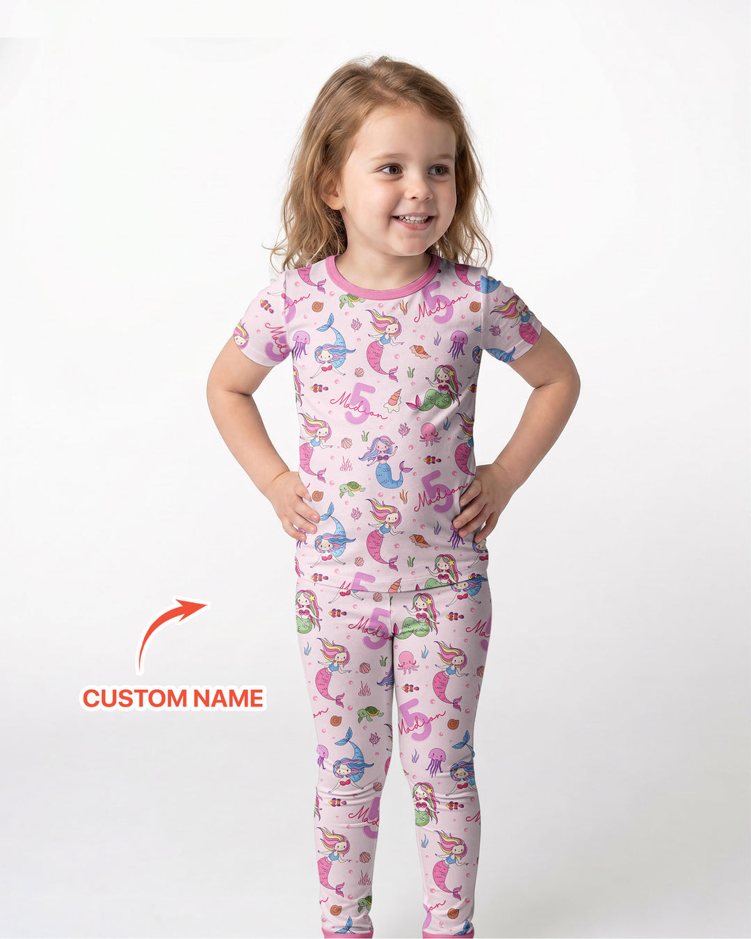 Zweiteiliges, kurzärmliges Pyjama-Set mit Marienkäfern