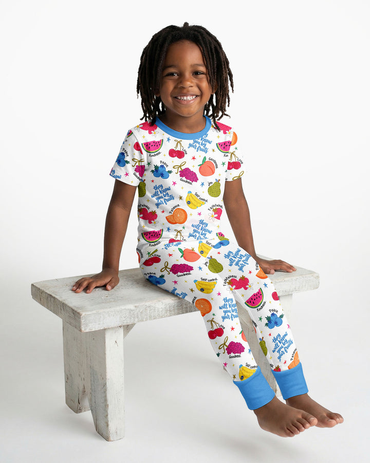 Zweiteiliges, kurzärmliges Pyjama-Set mit Marienkäfern