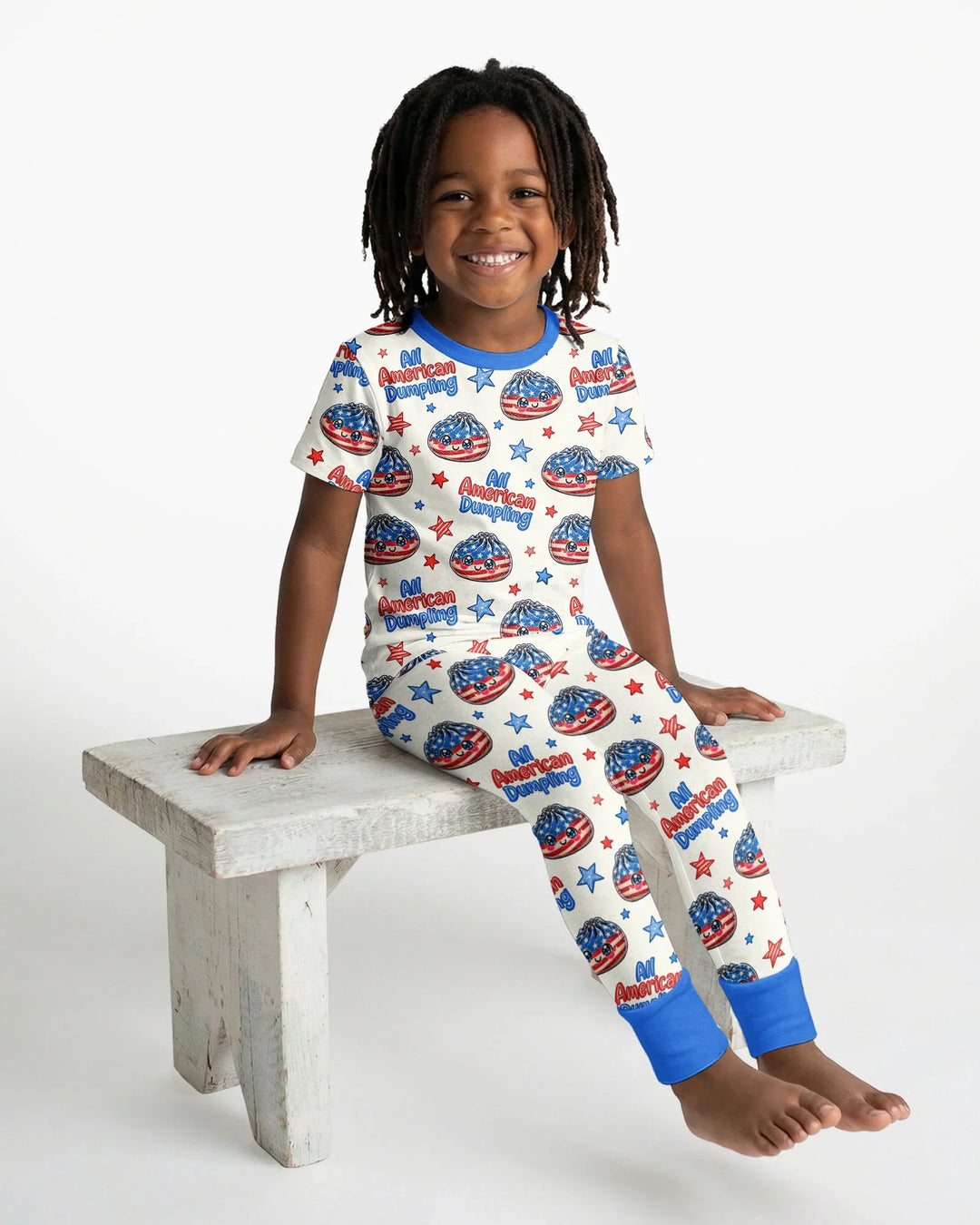 Zweiteiliges, kurzärmliges Pyjama-Set mit Marienkäfern