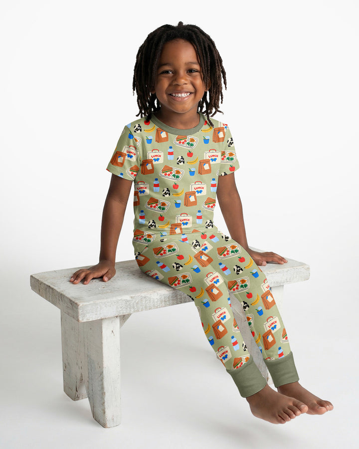 Zweiteiliges, kurzärmliges Pyjama-Set mit Marienkäfern