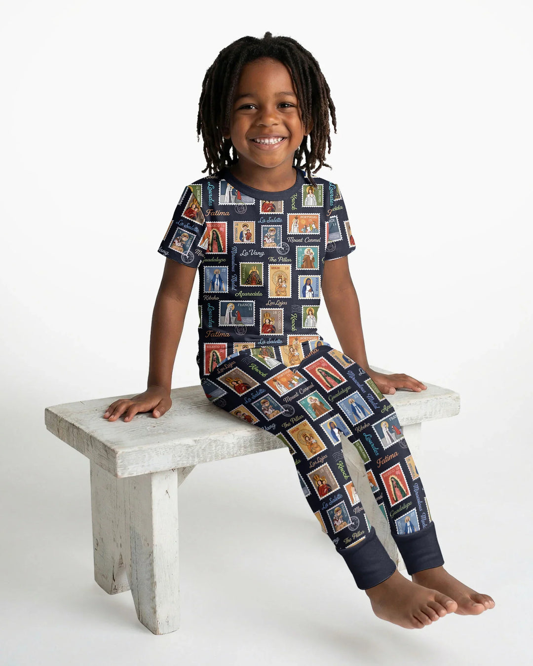 Our Lady, Around the World Bamboo Two Piece Short Sleeve Pajama Set