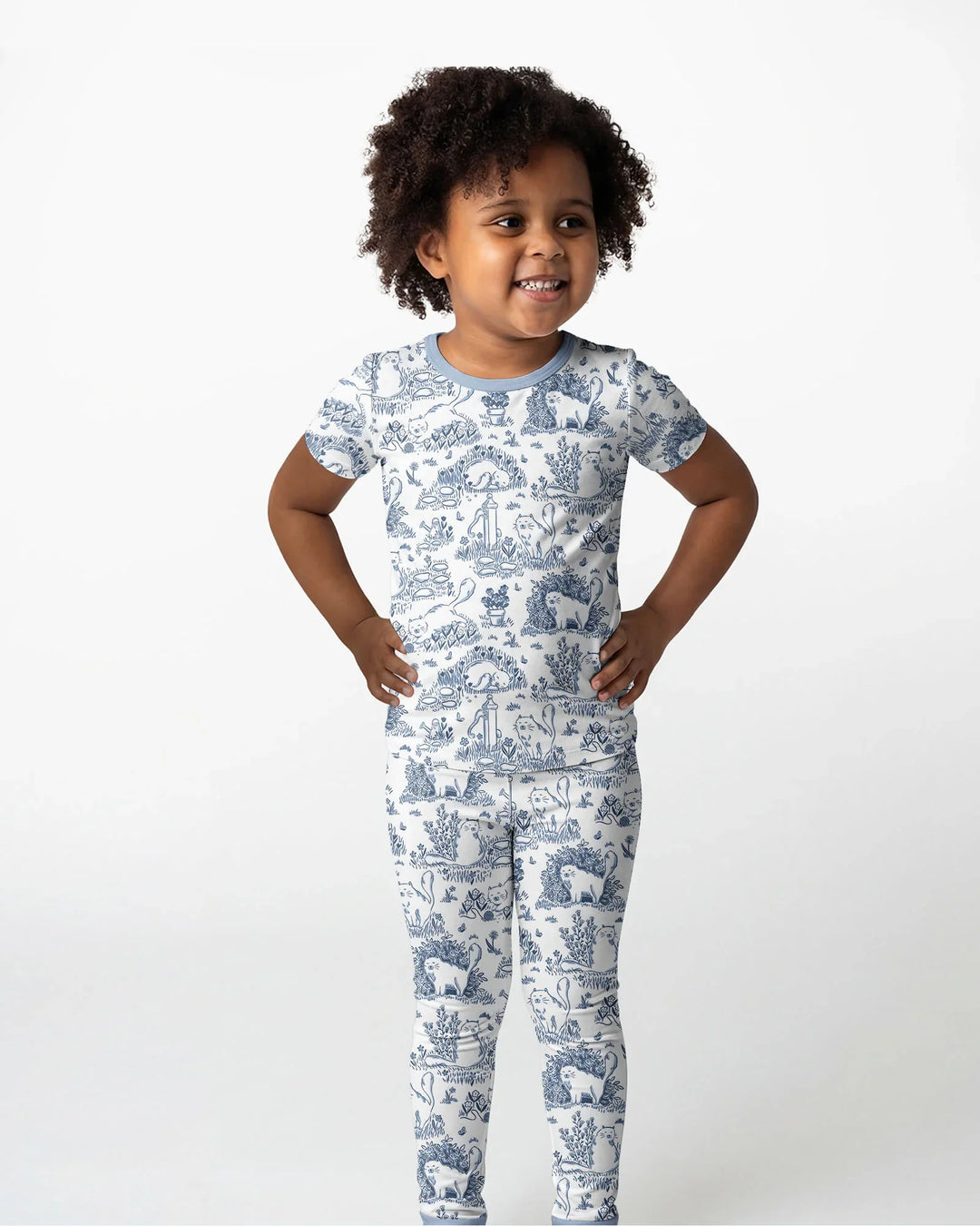 Conjunto de pijama de dos piezas de manga corta de bambú