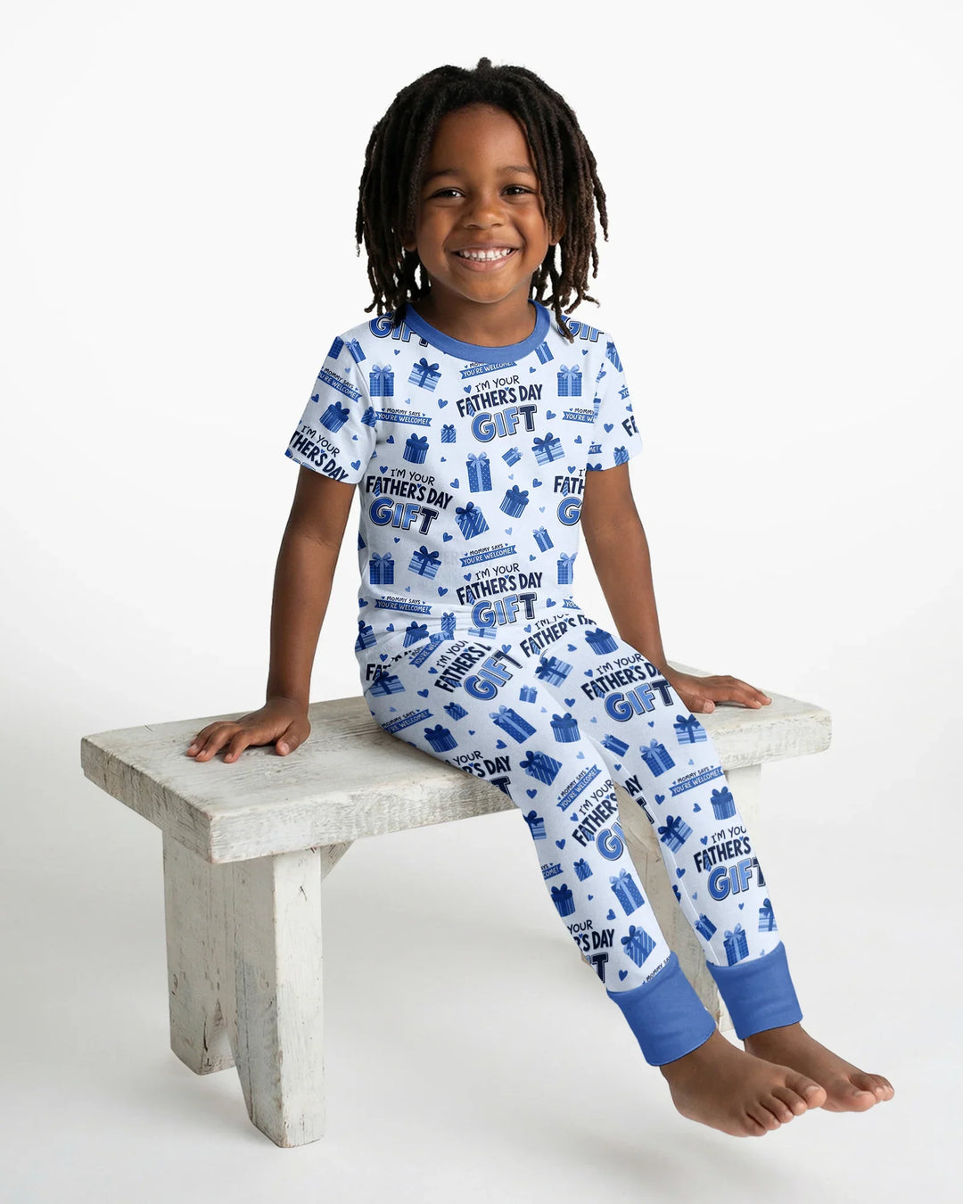 I'm Your Father's Day Gift Bamboo Two Piece Short Sleeve Pajama Set