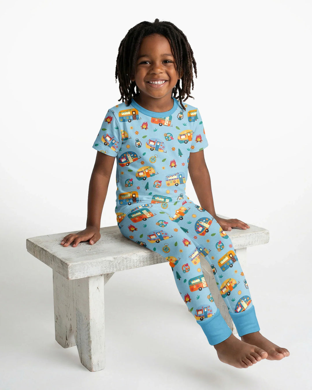 Zweiteiliges, kurzärmliges Pyjama-Set mit Marienkäfern