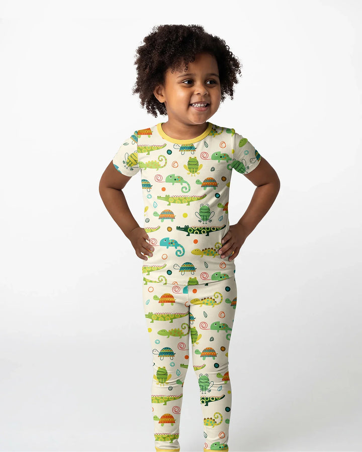 Zweiteiliges, kurzärmliges Pyjama-Set mit Marienkäfern