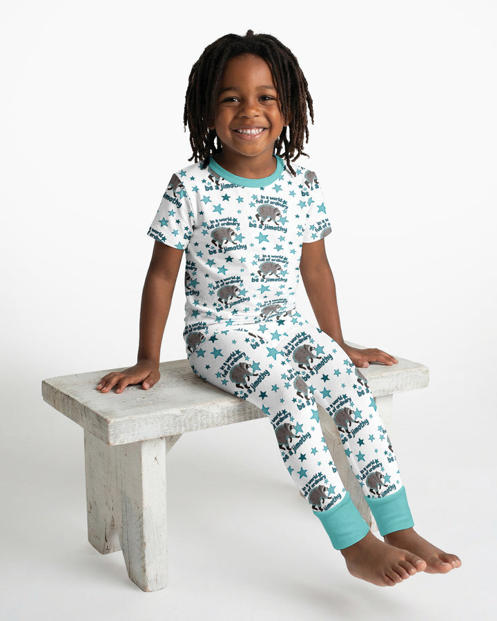 In A World Full Of Ordinary Be A Jimothy Bamboo Two Piece Short Sleeve Pajama Set