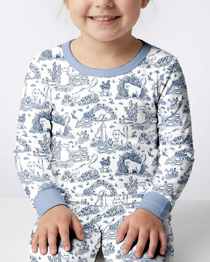 Conjunto de pijama de dos piezas de bambú de manga larga