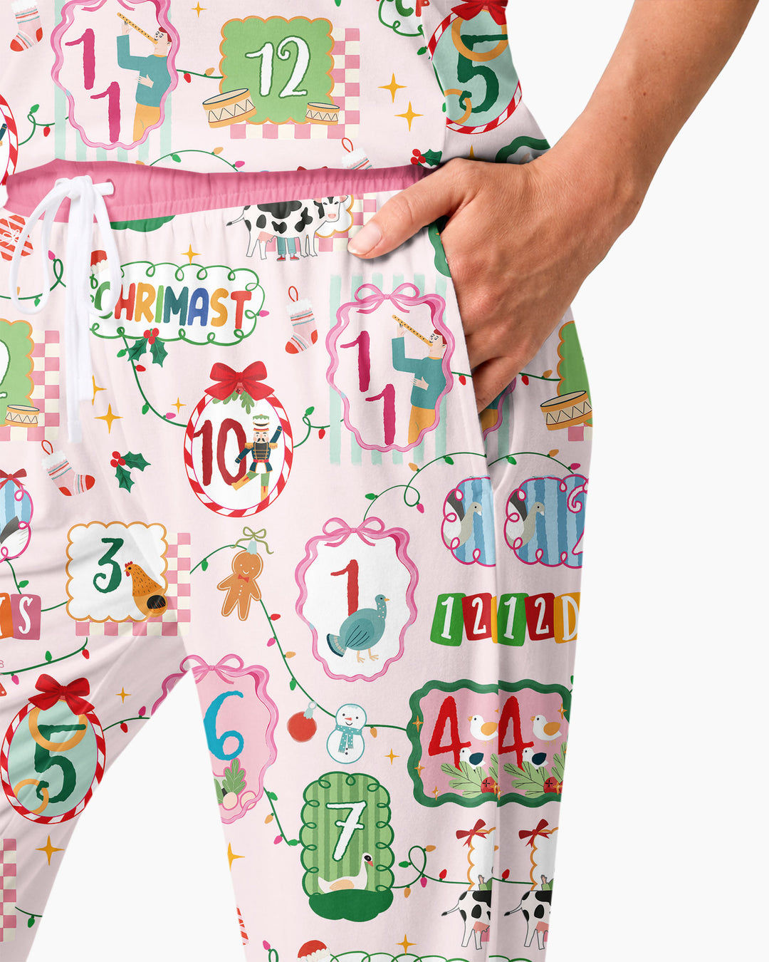 12 Christmas Prayers Bamboo Women Pajama Set