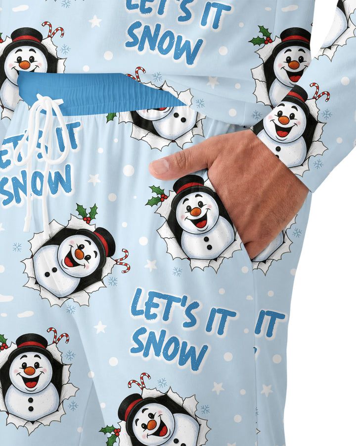 Funny Snowman Bamboo Men's Pajama Set
