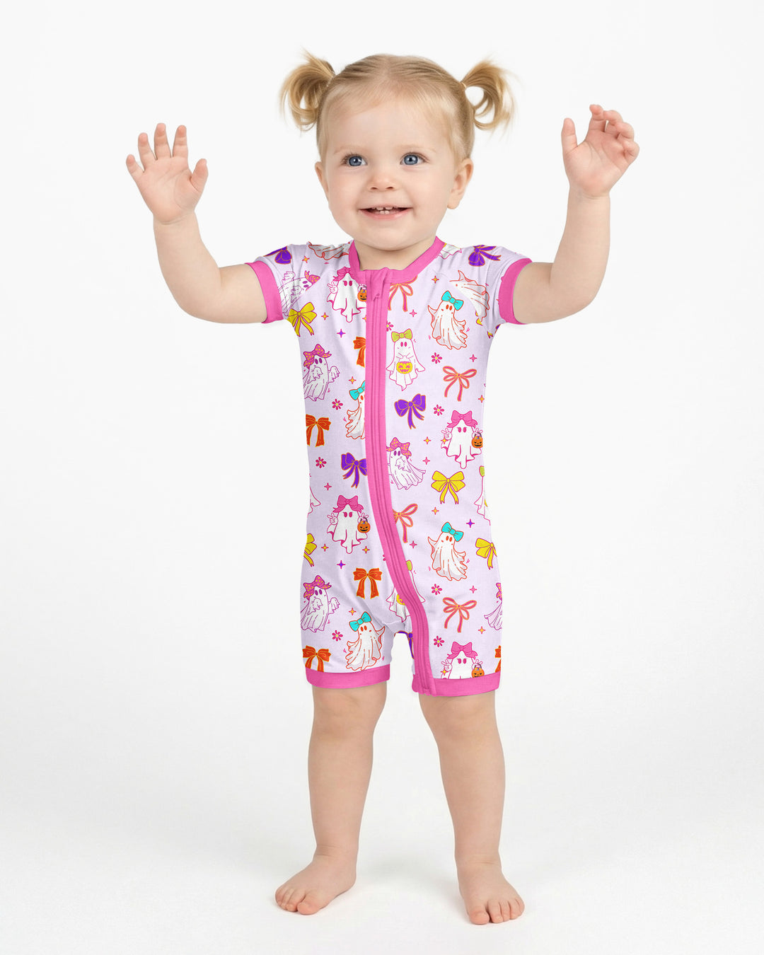 Coquette Ghost & Bow Bamboo Shorty Zippy