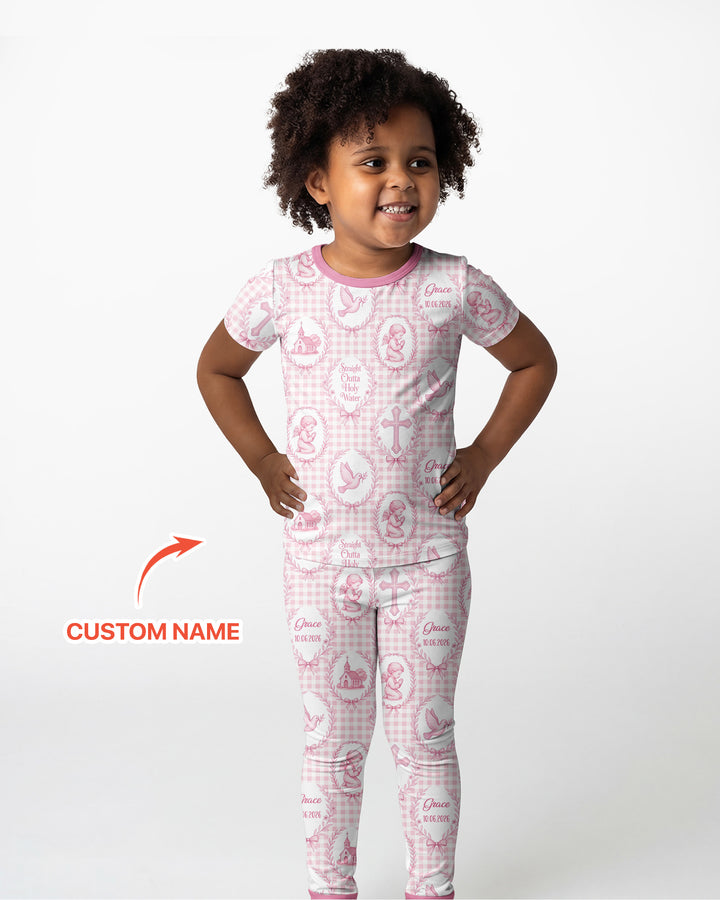 Zweiteiliges, kurzärmliges Pyjama-Set mit Marienkäfern