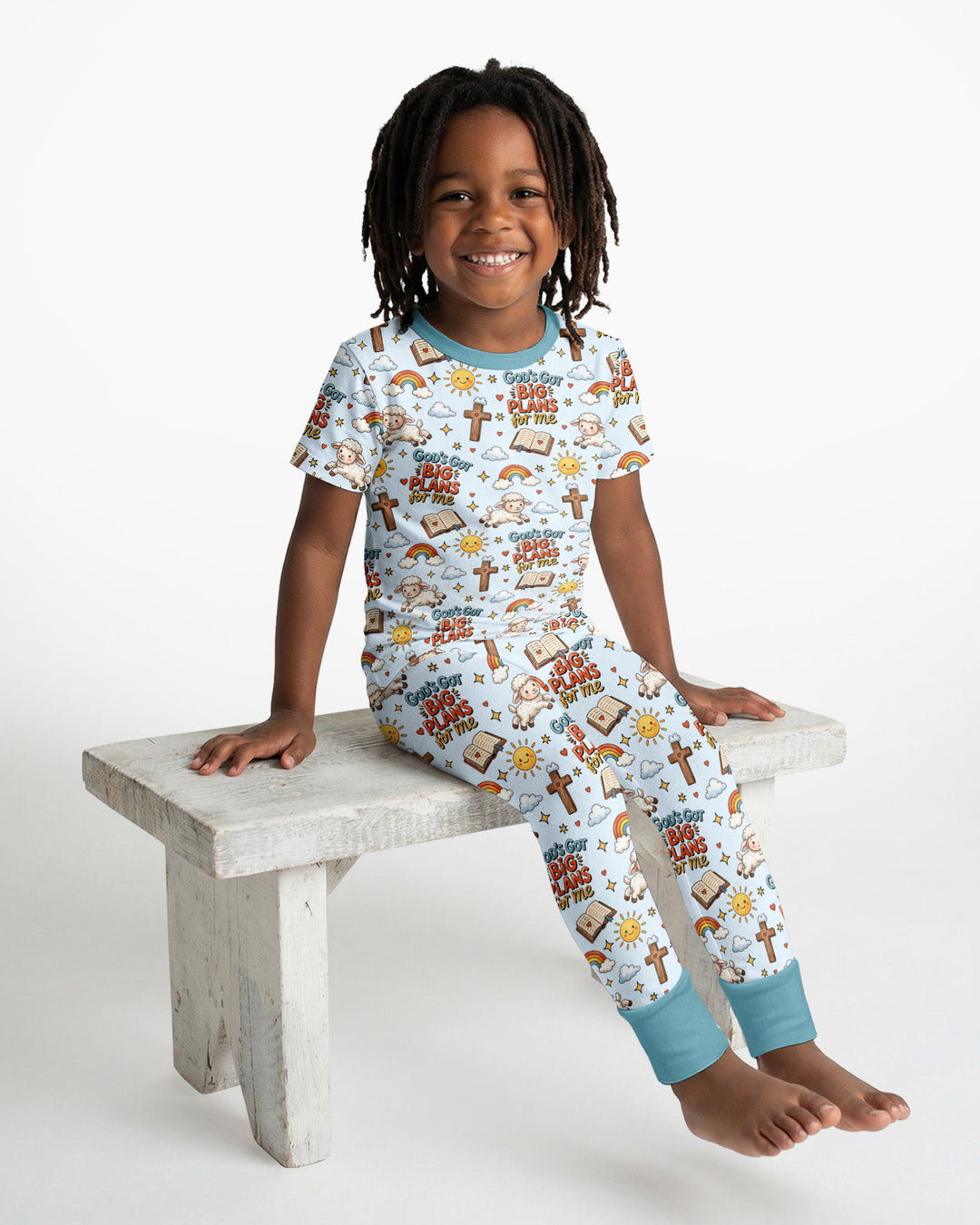 Zweiteiliges, kurzärmliges Pyjama-Set mit Marienkäfern